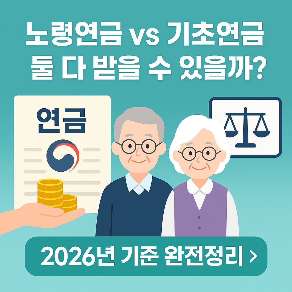 &ldquo;노령연금 vs 기초연금｜둘 다 받을 수 있을까?&rdquo; 2026년 수급 조건 총정리