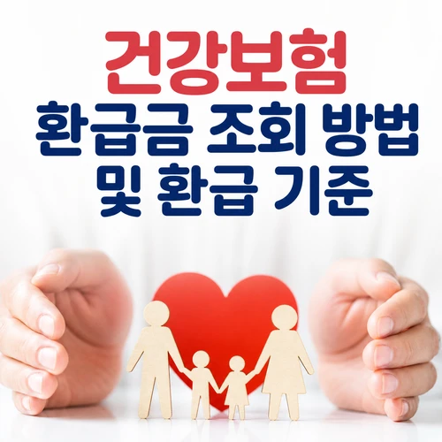 건강보험 환급금 조회 방법 및 환급 기준