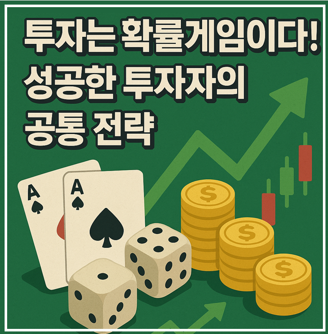투자는 확률게임이다 주사위 등 이미지