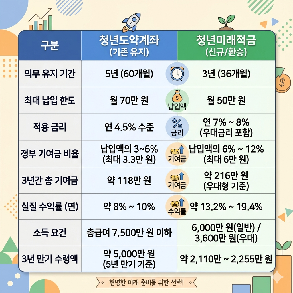 청년도약계좌 vs 청년미래적금
