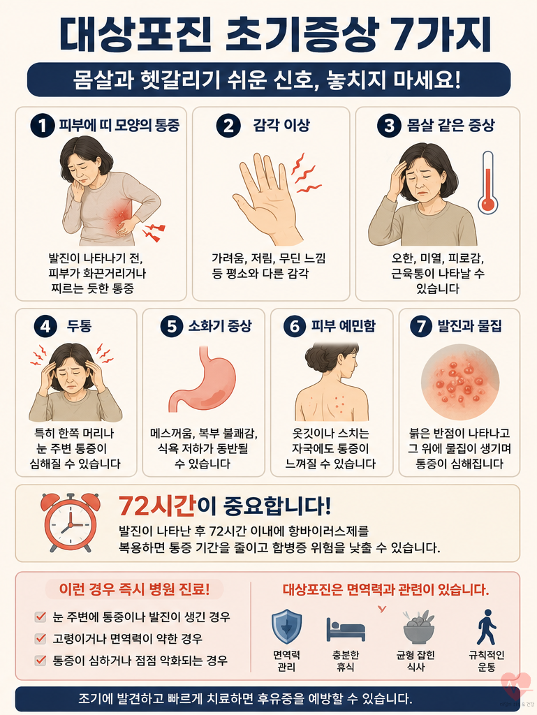 대상포진의 대표적인 7가지 증상