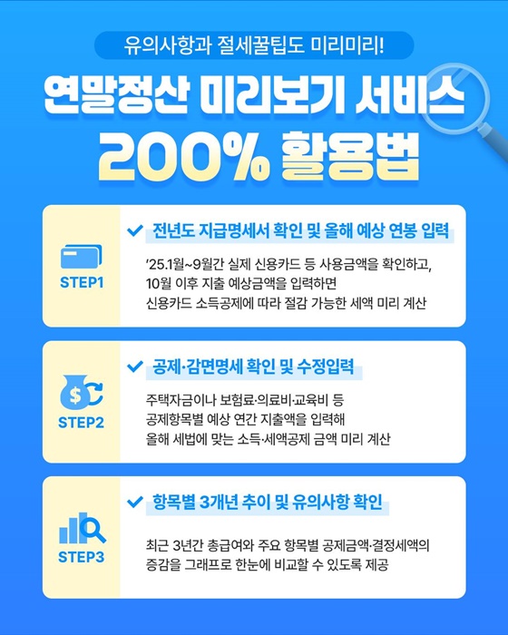 연말정산 간소화 자료 일괄제공 서비스 신청! 11월 30일까지 꼭 하세요