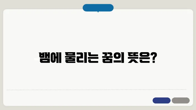 뱀에 물리은 꿈 해몽