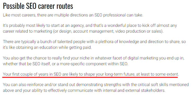 SEO 경력 루트 이미지