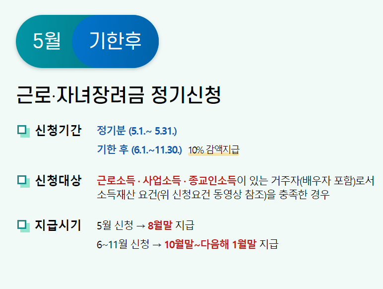 근로장려금 신청하기