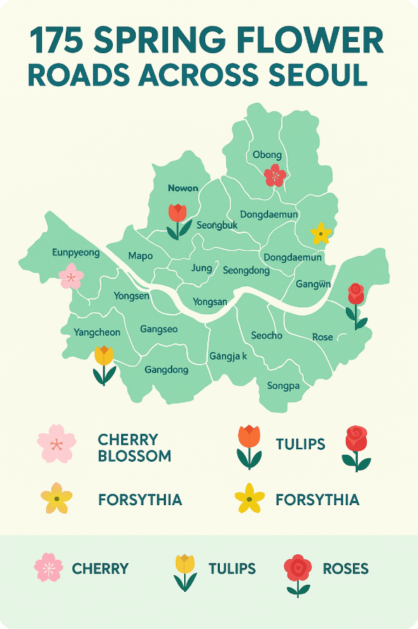 서울 봄꽃길 175선 데이트 나들이1
