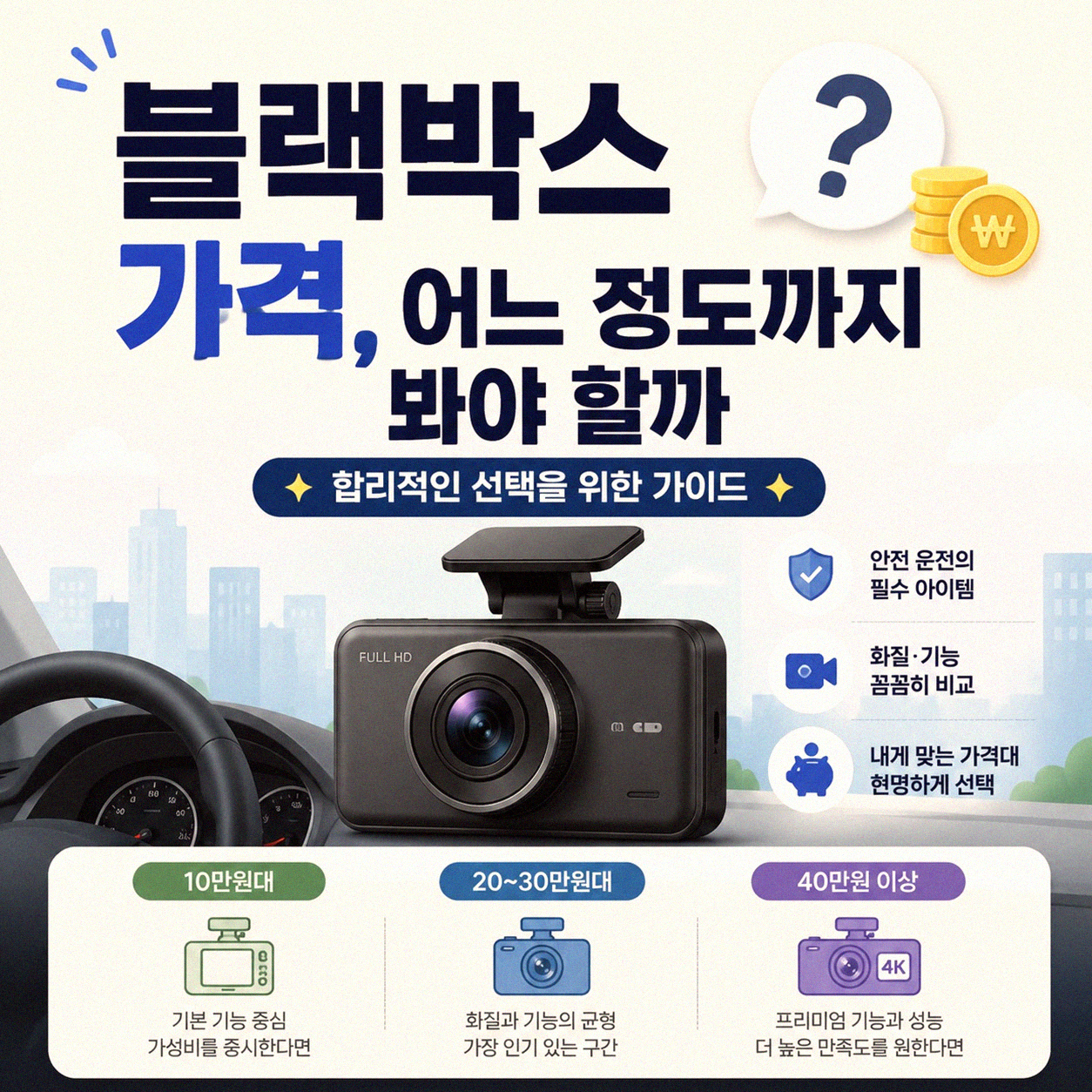 블랙박스 저가 vs 고가, 사고 시 진짜 차이가 날까
