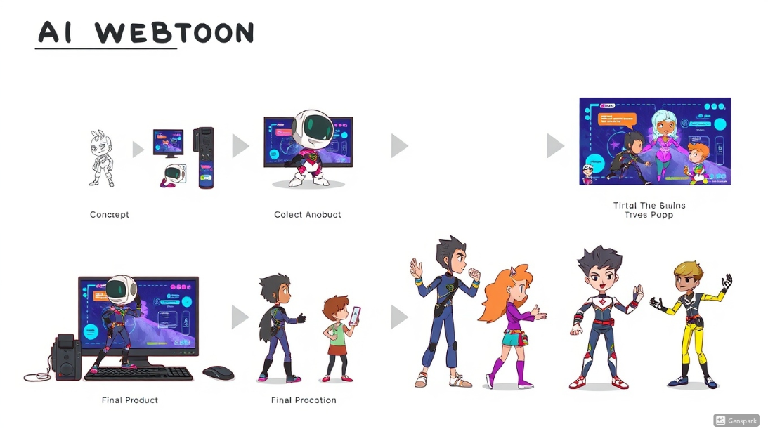 AI 웹툰 제작 관련 이미지