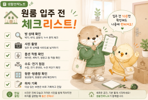 원룸 입주 체크리스트 인포그래픽