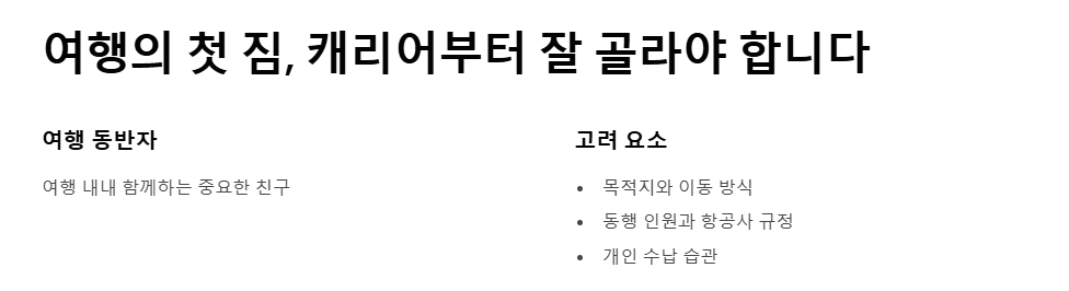 여행용 캐리어 인기 있는 추천 브랜드 TOP 5