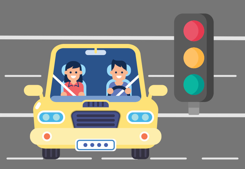 도로주행-시험을-보고있는-사람