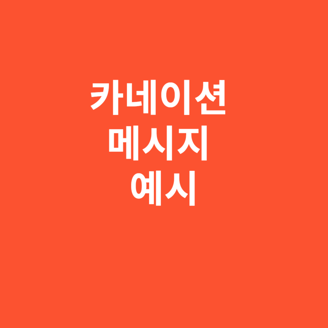 카네이션 메시지 예시