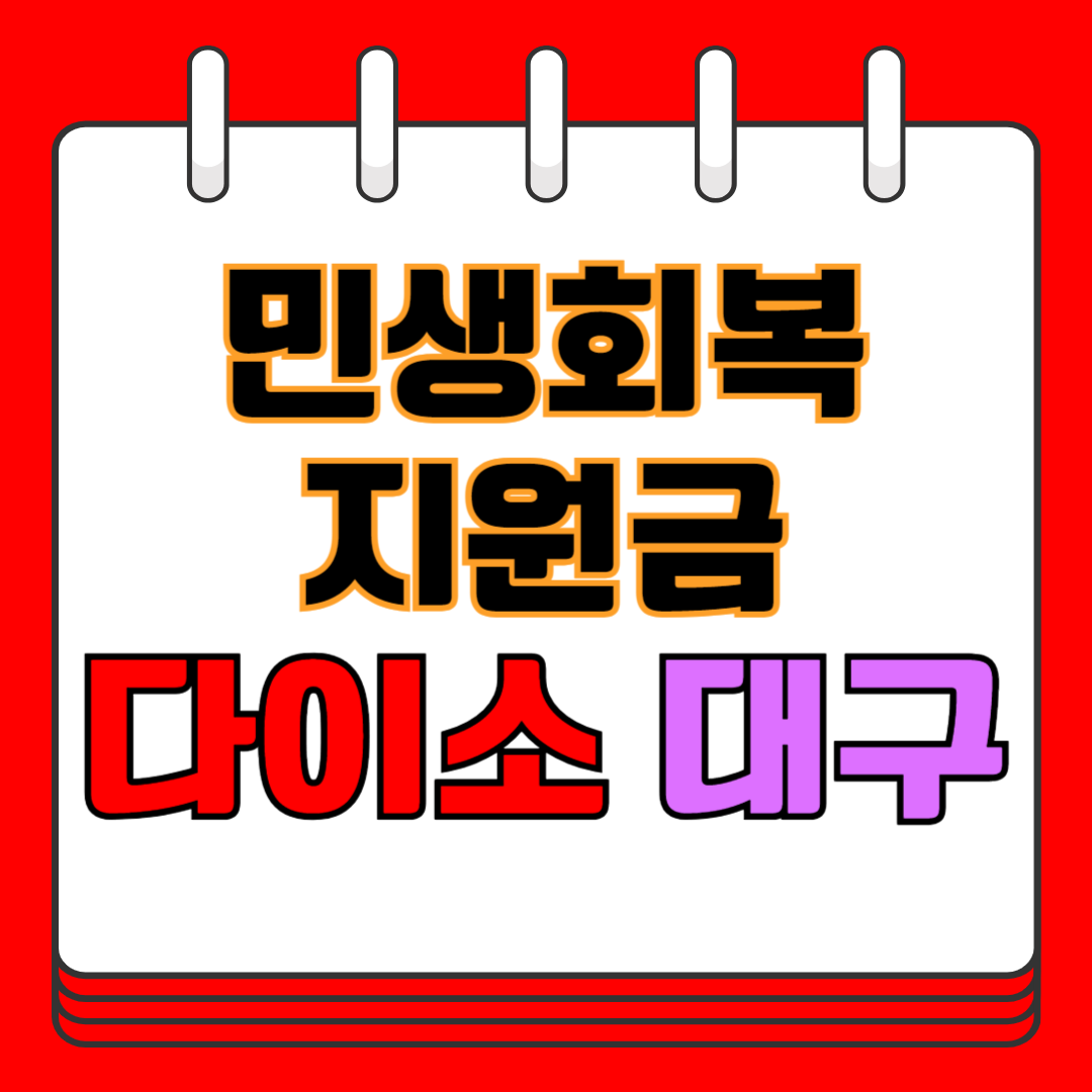 민생회복 지원금 다이소