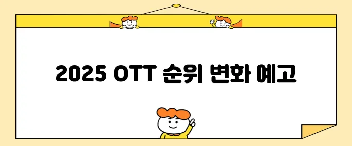 2025년 국내 OTT 순위 (사용자 점유율,사용시간 점유율)