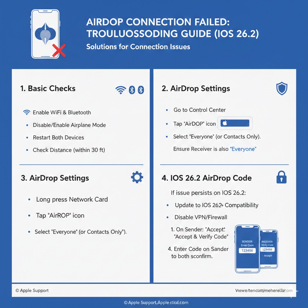 아이폰 에어드롭 안될때 연결실패 해결방법 총정리 (iOS 26.2 에어드롭 코드 포함)
