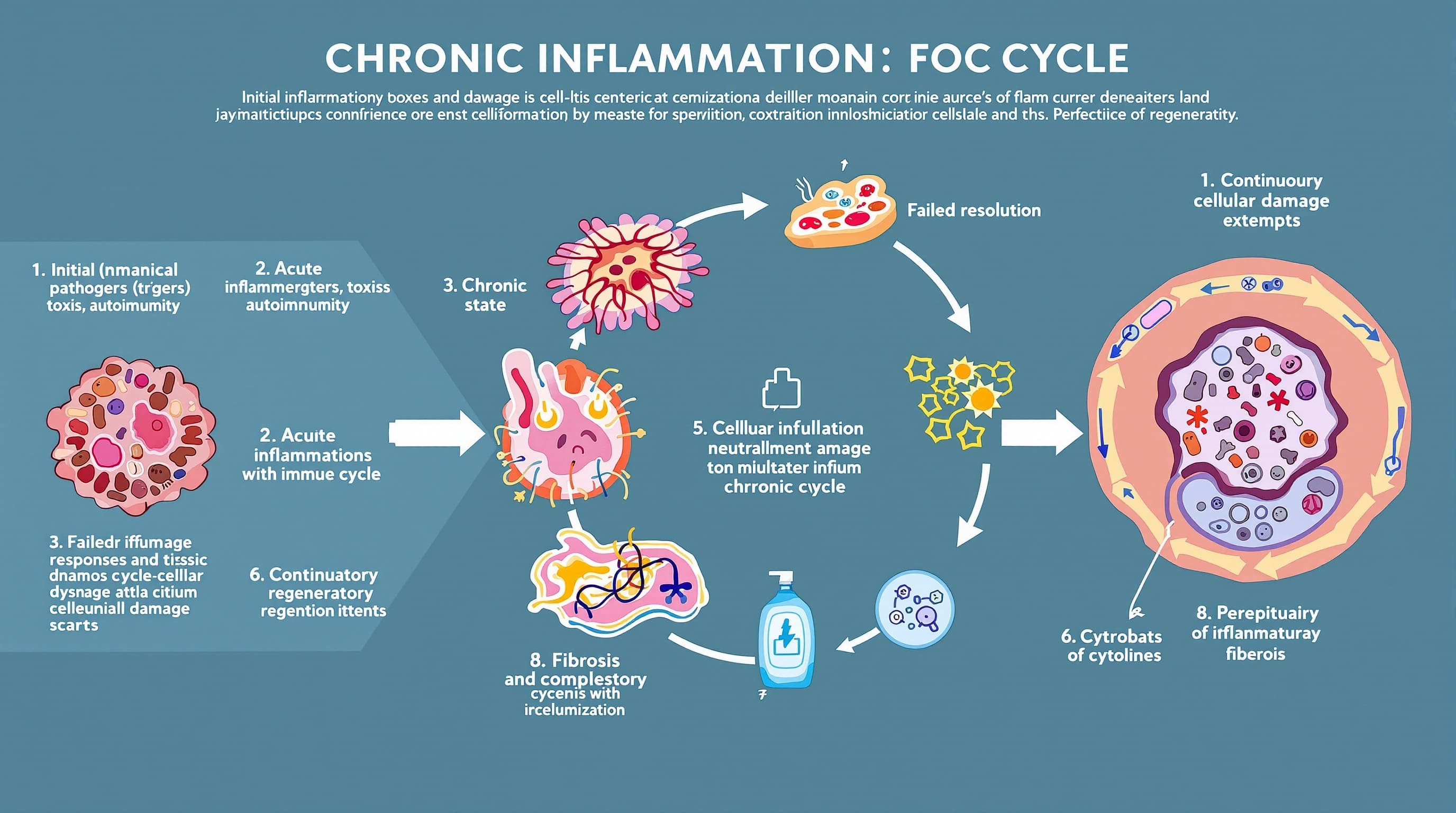 만성염증으로 인한 손상이 발생하는 과정