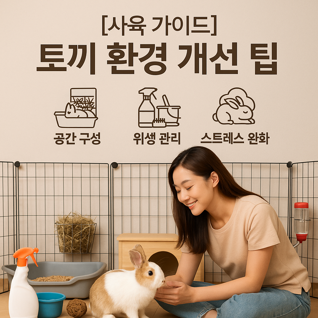 [사육 가이드] 토끼 환경 개선 팁 ｜ 공간 구성&middot;위생 관리&middot;스트레스 완화 정리