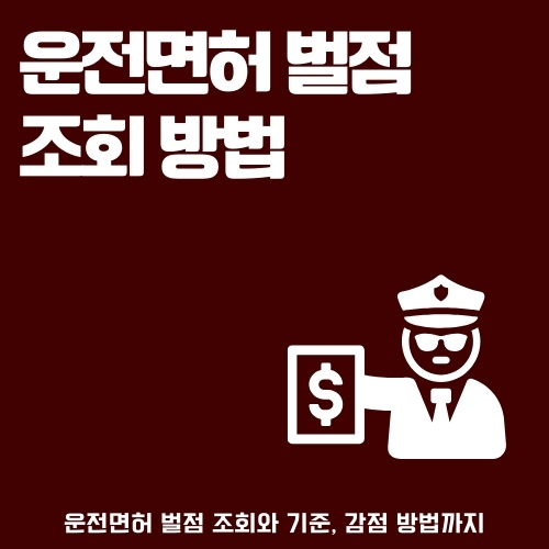 운전면허 벌점 조회 방법 알아보기