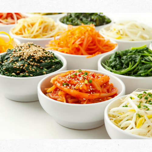 제철나물로 만든 반찬들