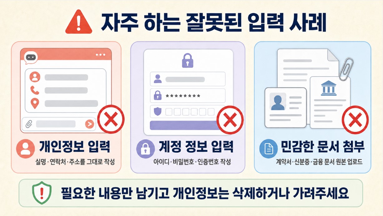 인공지능 서비스 잘못된 입력 사례