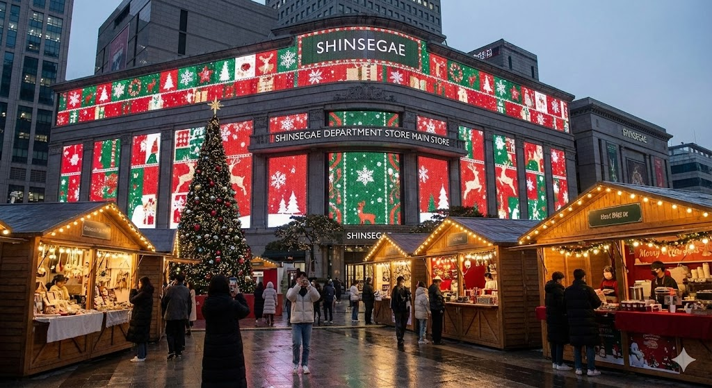 명동 신세계백화점 크리스마스 미디어파사드