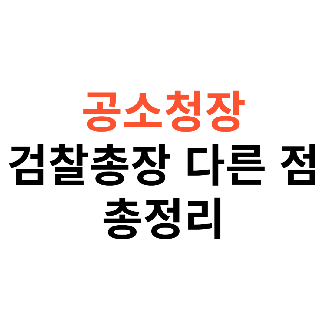 공소청장이 하는 일