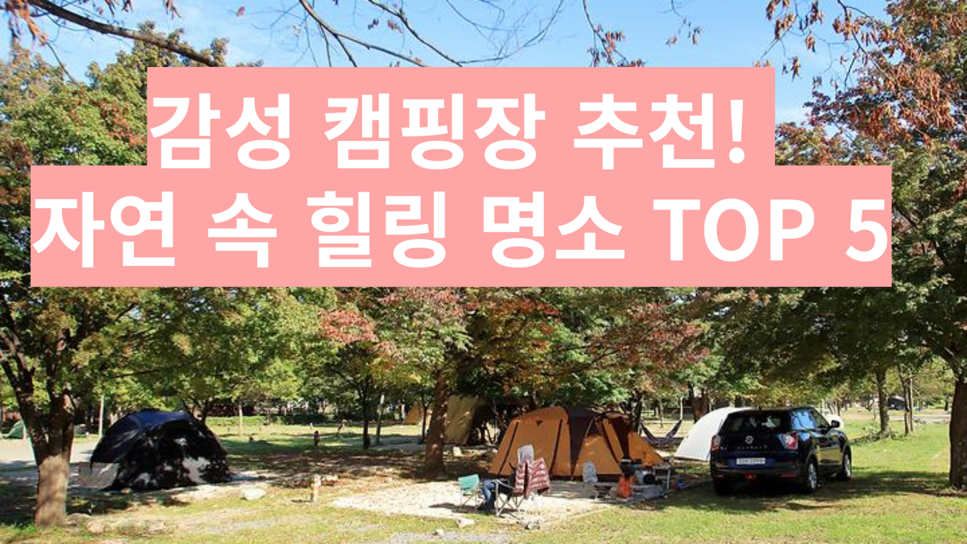 감성 캠핑장 추천!&nbsp;
자연 속 힐링 명소 TOP 5