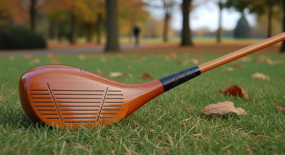 필드에 골프채와 골드공 올라와있는 사진