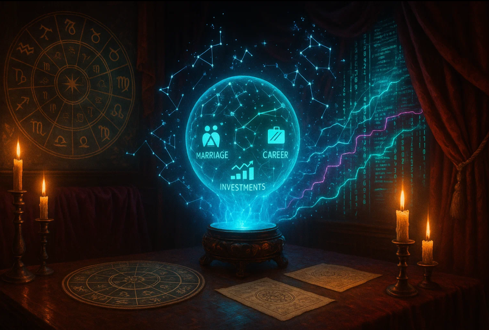 AI 기반 ‘미래예언’ 산업: 점성술을 대체한 알고리즘 운명학 관련 사진