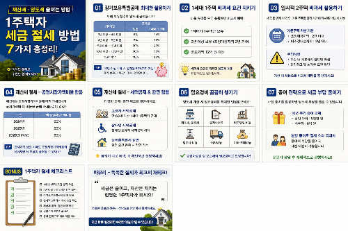 1주택자가 알아야 할 주요 부동산 세금