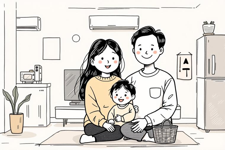 1등급 에어컨외 환급 받고 좋아하는 가족