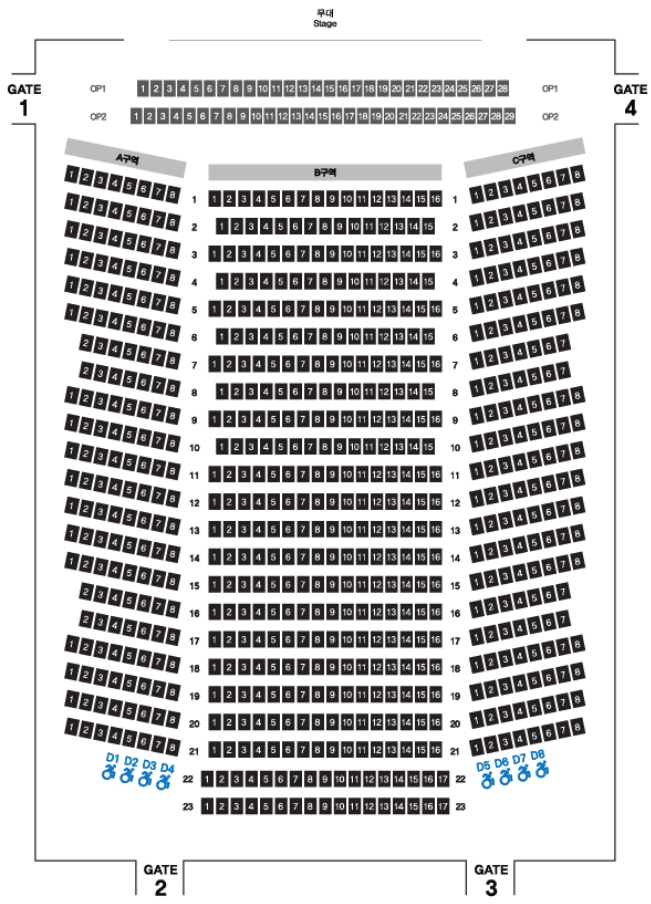 1층 좌석배치도