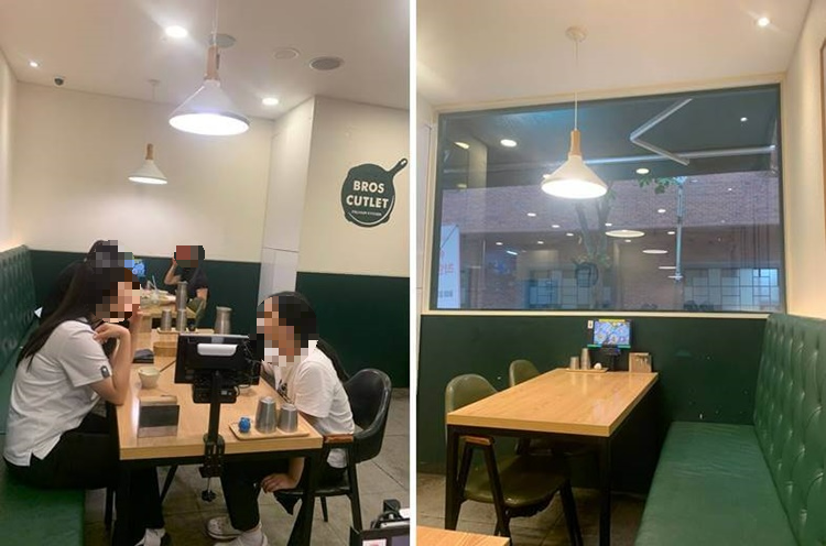 내부 안쪽 창가 자리