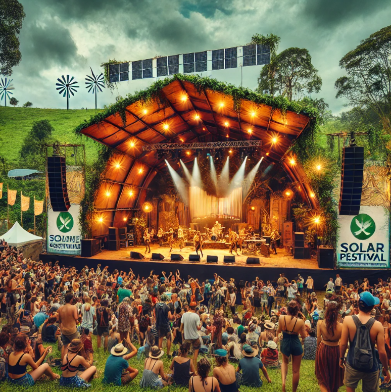 자연과 조화를 이루는 친환경 페스티벌 공연장의 모습