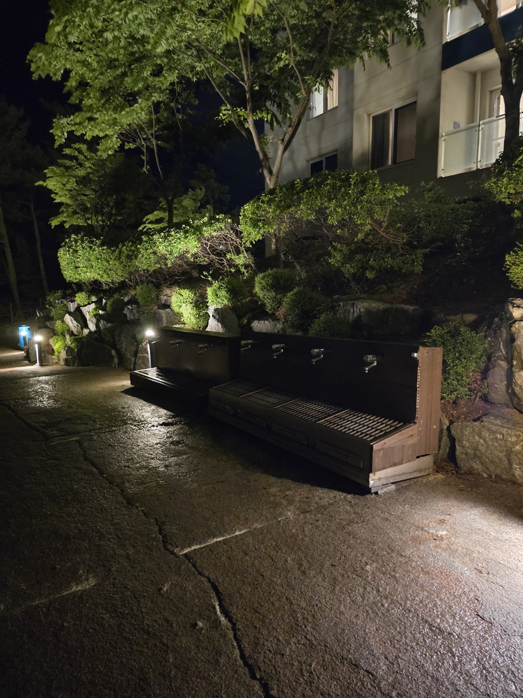 리조트앞 발을 밖을 수 있는 개수대