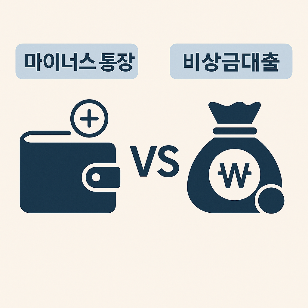 마이너스통장 vs 비상금대출 &ndash; 뭐가 더 유리할까? 비교&middot;추천 총정리