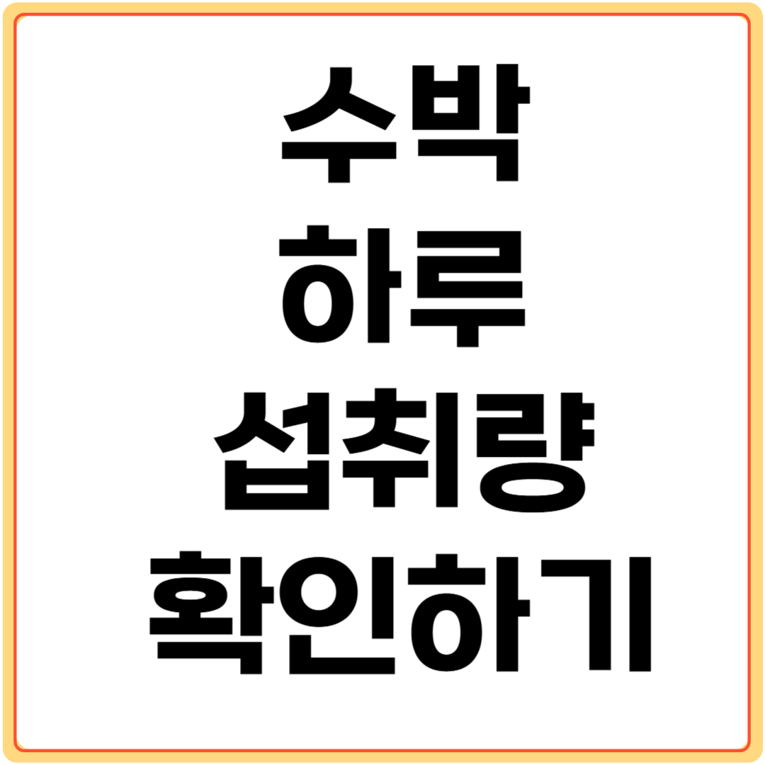 수박-하루-섭취량-확인하기