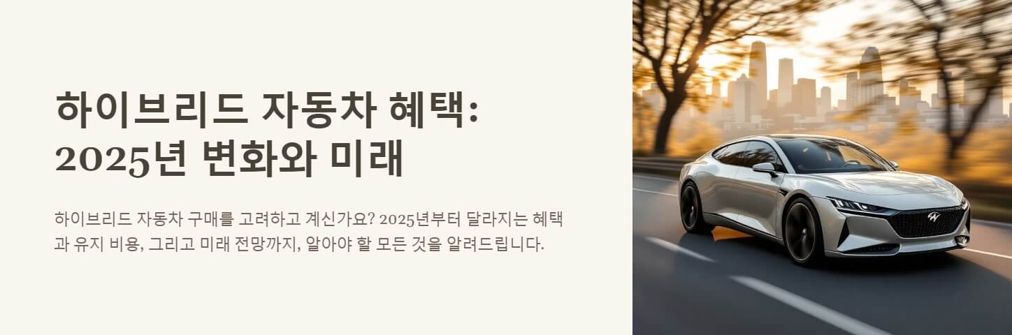 하이브리드 자동차 혜택