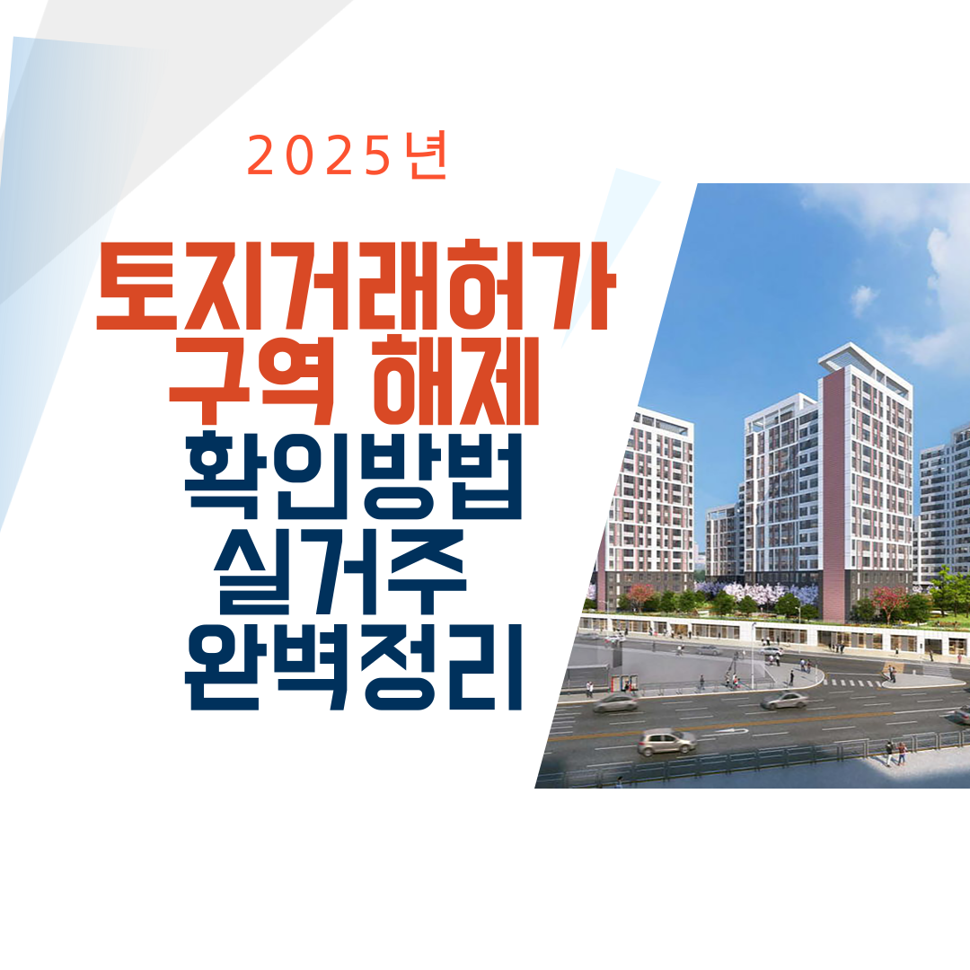 2025년 토지거래허가구역의 뜻과 해제, 확인방법, 실거주