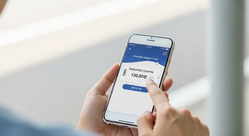 모바일 앱에서 쿠폰 금액 확인