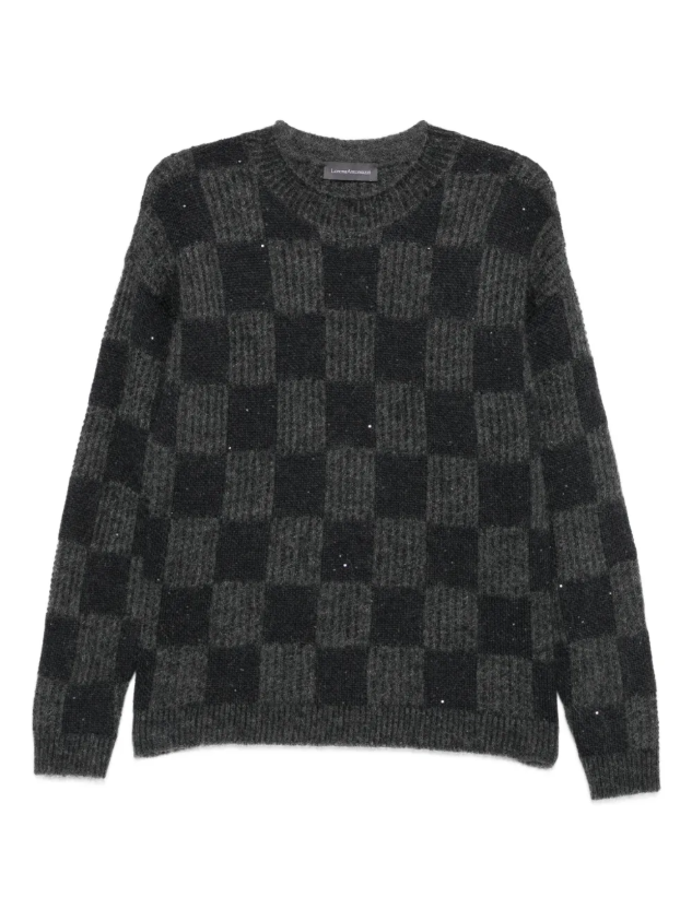 친밀한 리플리 98회99회 한혜라 패션, 이일화 니트 정보 : 로레나 안토니아찌 시퀸 깅엄 체크 스웨터