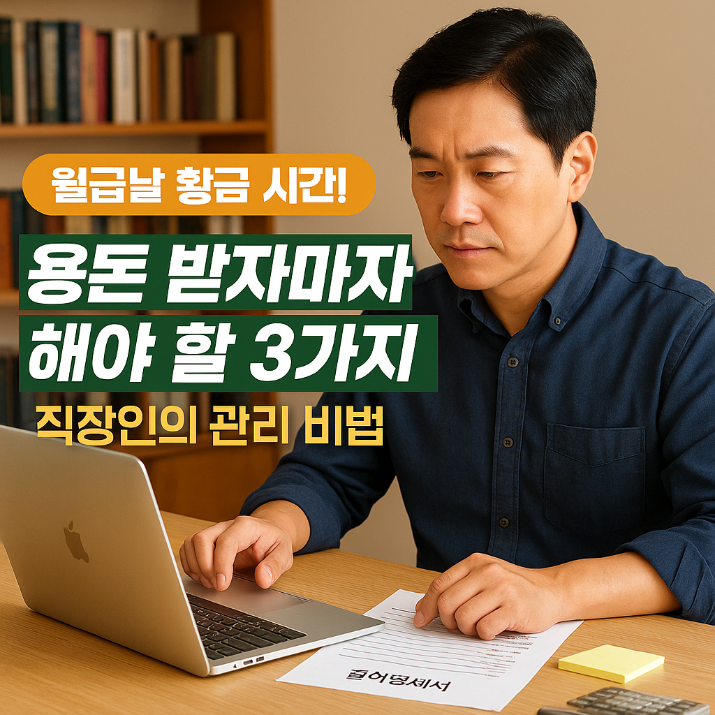 월급 받자마자 해야 할 3가지