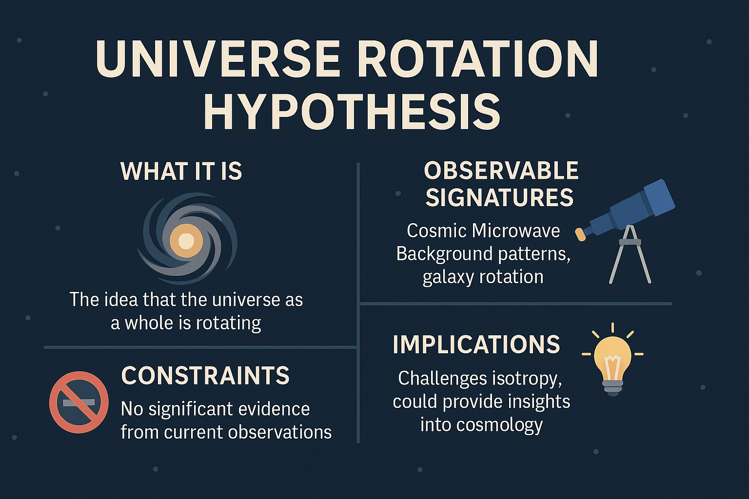 우주 회전 가설의 핵심 아이디어와 관측적 결과