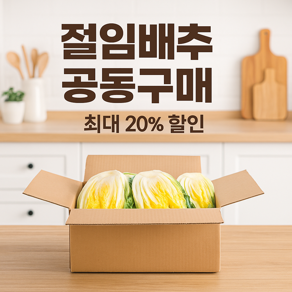 2025 절임배추 공동구매로 20% 절약 가격·배송·신청방법 총정리