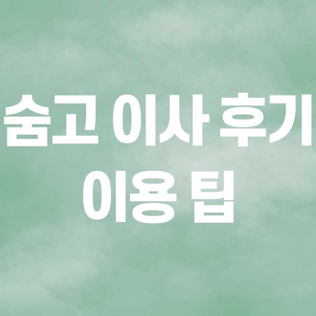 숨고 이사 후기