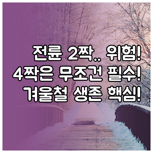 전륜구동 윈터타이어 2짝 장착의 위험..