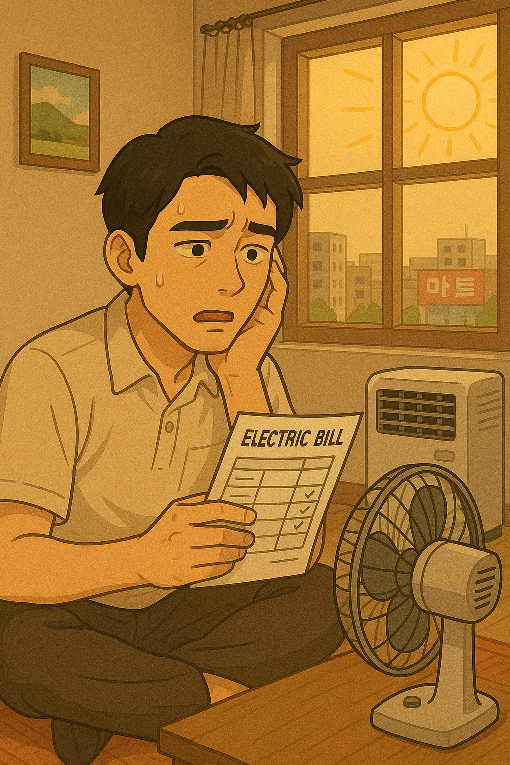 전기세 걱정하는 사람