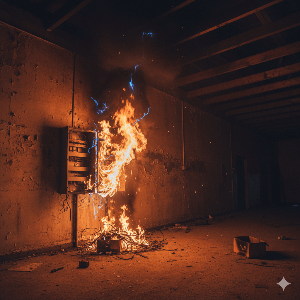 전기 화재 모습