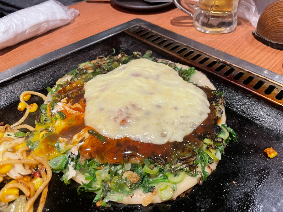 동구리 오코노미야끼 철판 굽기