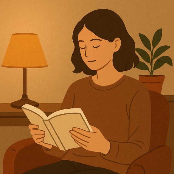 책을 읽으며 자존감을 높이기 위한 지식을 쌓는모습 사진